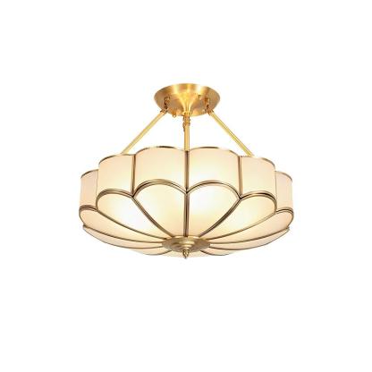 Alessio Modern Flower Shape Glass Ceiling Light Study Room Bedroom