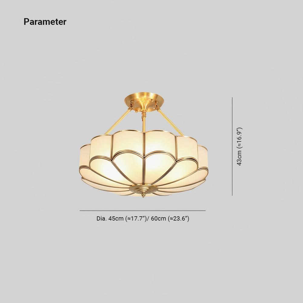 Alessio Modern Flower Shape Glass Ceiling Light Study Room Bedroom