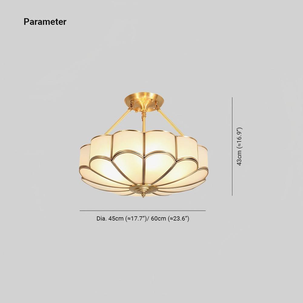 Alessio Modern Flower Shape Glass Ceiling Light Study Room Bedroom