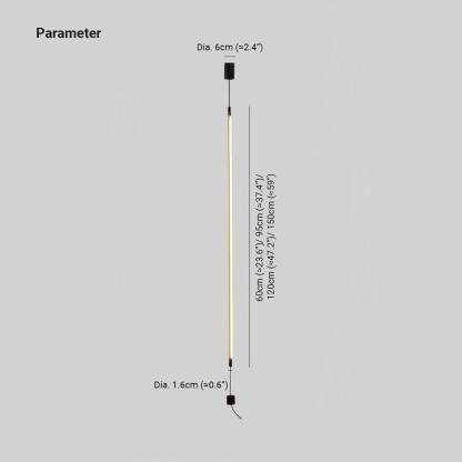Edge Slim Line Metal PMMA Floor Lamp Living Room Bedroom