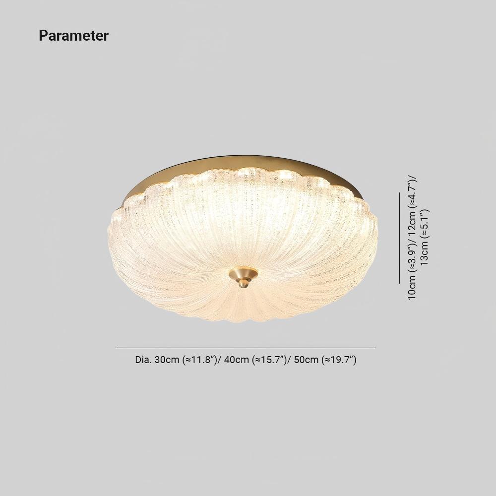 Marilyn Timeless Round Metal Glass Ceiling Light Bedroom Living Room
