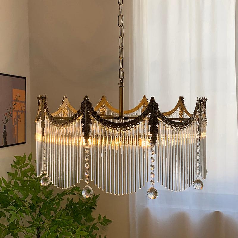 Marilyn Vintage Copper Metal Glass Pendant Light Bedroom Living Room