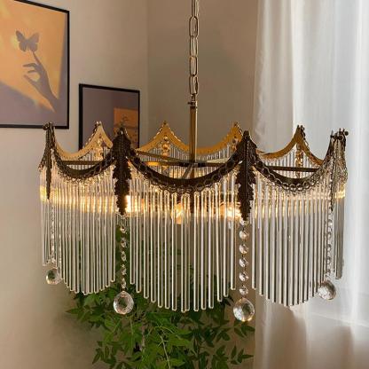 Marilyn Vintage Copper Metal Glass Pendant Light Bedroom Living Room