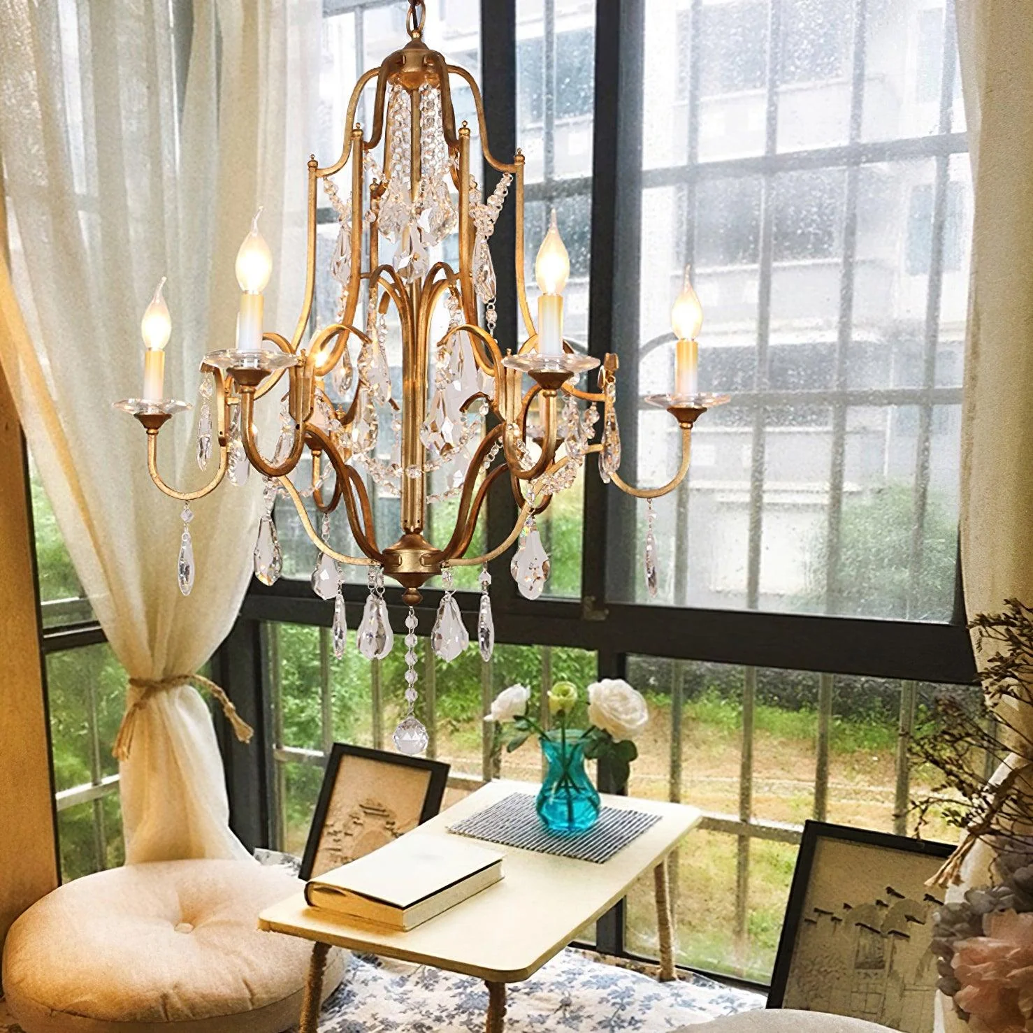 Marilyn Gorgeous Special Crystal Metal Chandelier Dining Room Living Room