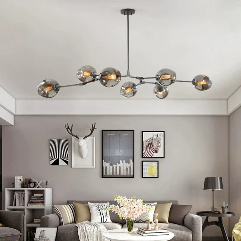 Valentina Nordic Modern Glass Pendant Light Clear Bubble