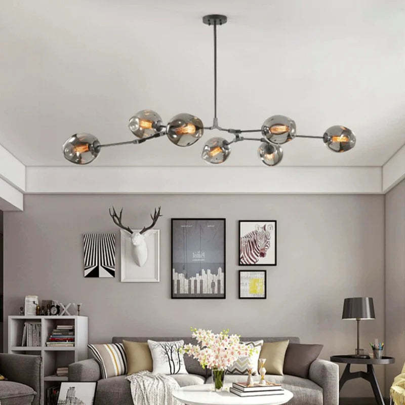 Valentina Nordic Modern Glass Pendant Light Clear Bubble