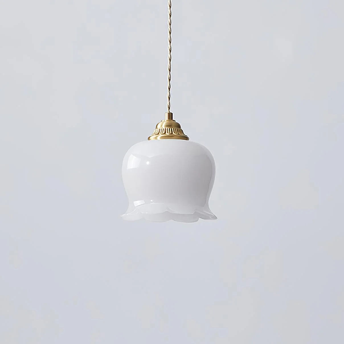 Jade Vintage Flower Alabaster Pendant Light Bedroom Living Dining Room