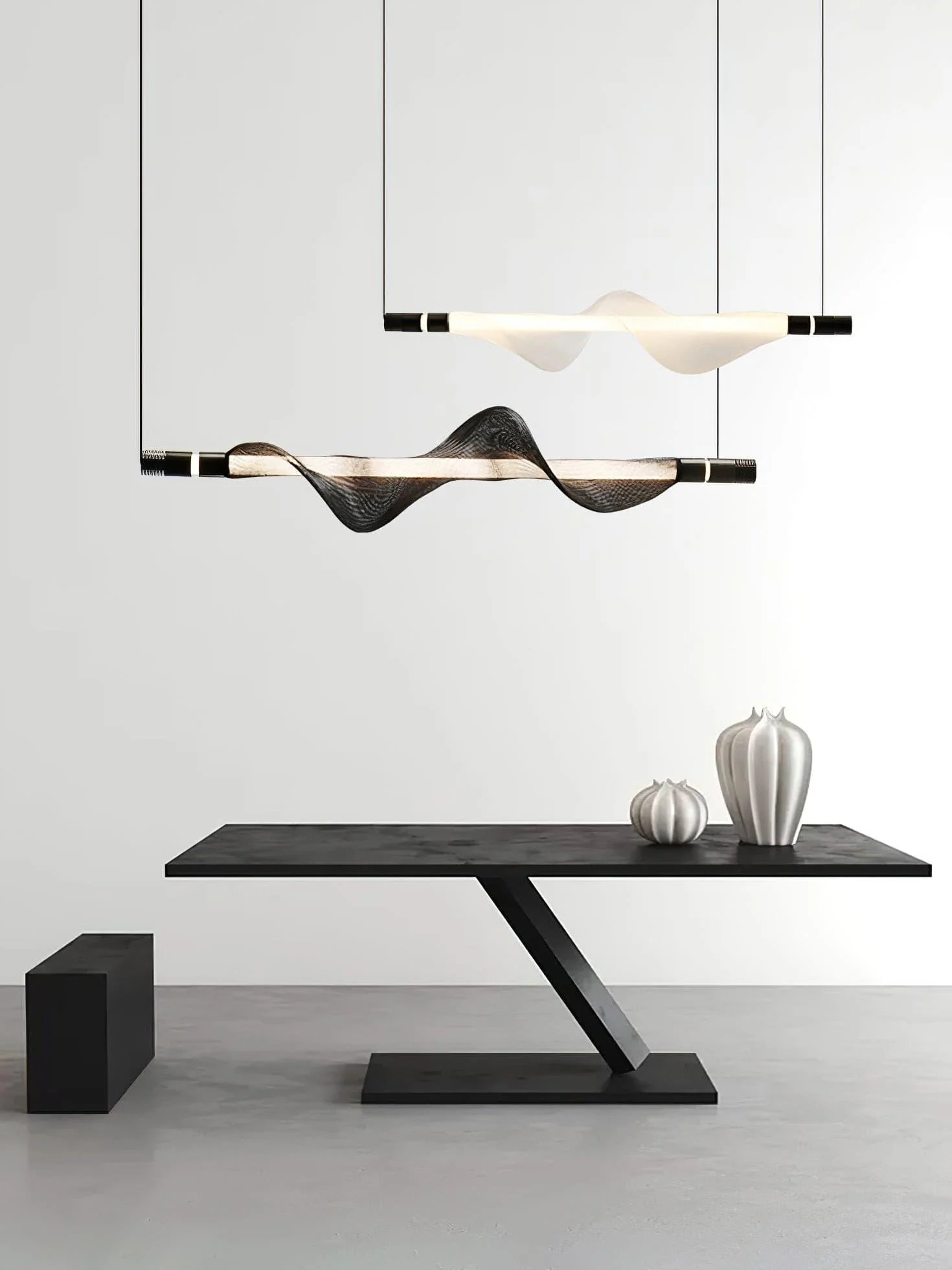 Edge Modern Unusual Fiber Pendant Light Shades Living Dining Room