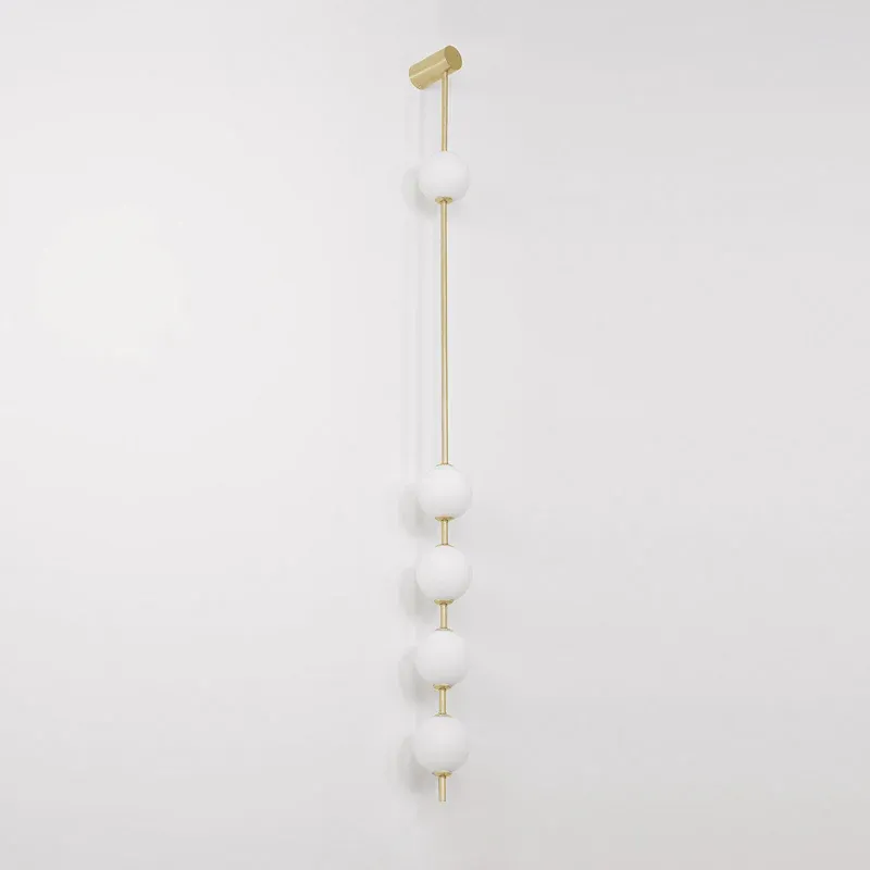 Edge Minimalism Metal Glass Wall Lamp Bedroom Living Room