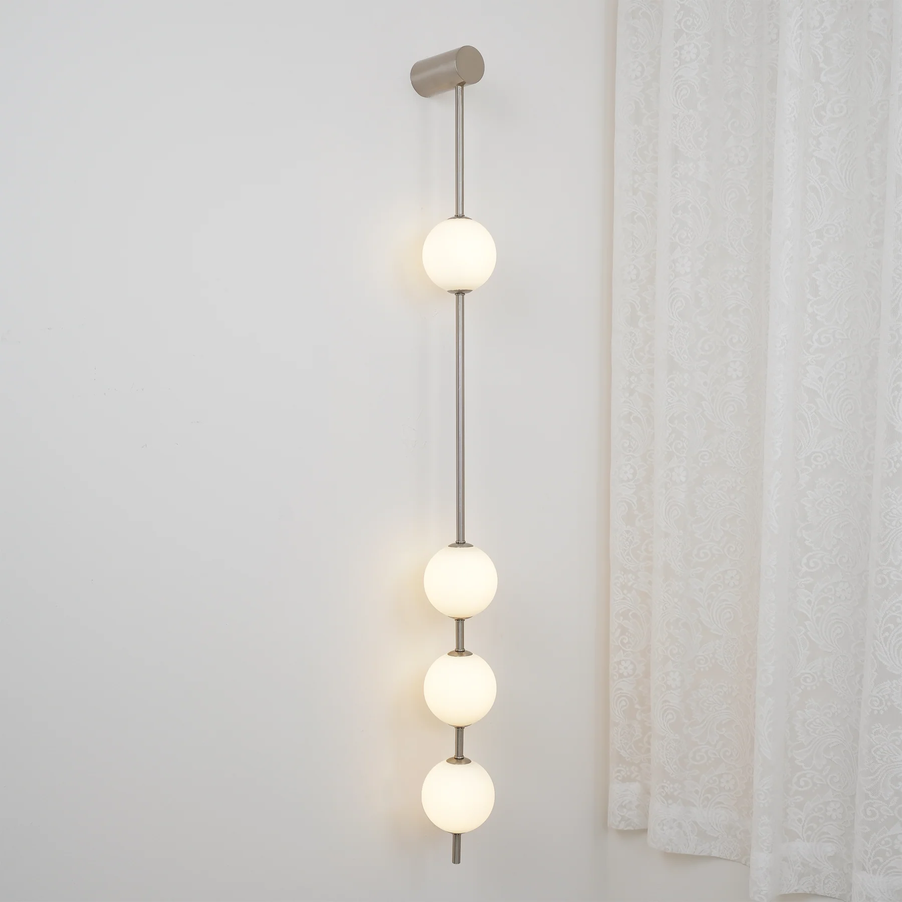 Edge Minimalism Metal Glass Wall Lamp Bedroom Living Room