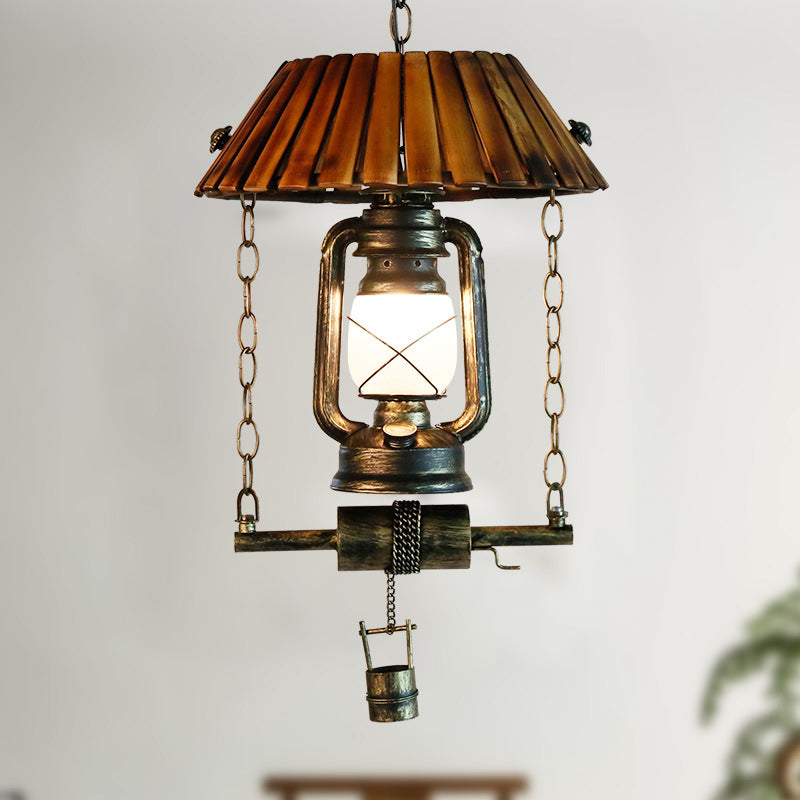 Vintage LED Pendant Light with Lantern Design