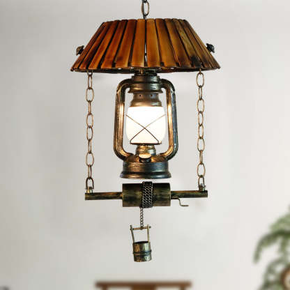 Vintage LED Pendant Light with Lantern Design