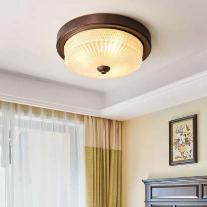 Alessio Vintage Flush Mount Ceiling Light in Bedroom