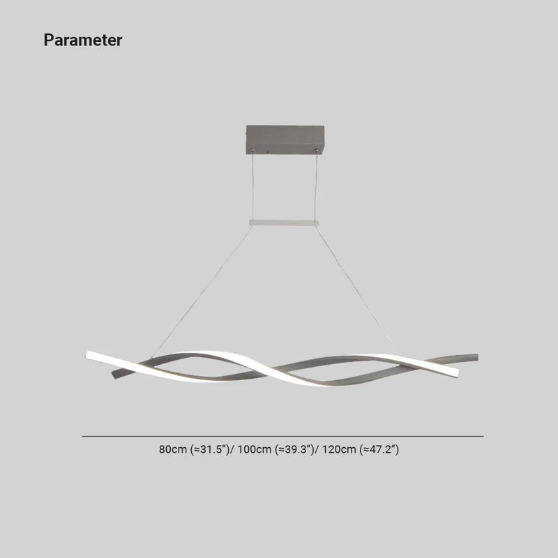 Louise Modern Minimalist Nordic Cross-Curved Metal Pendant Light