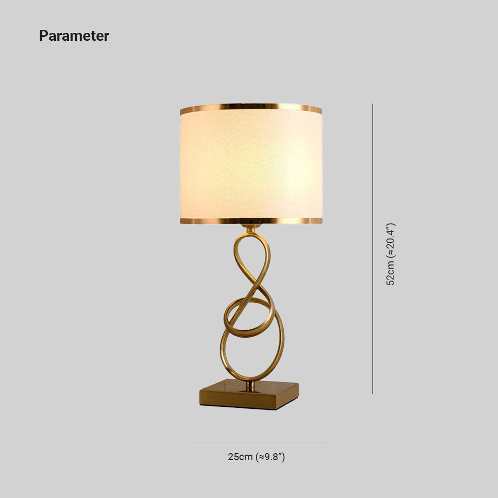 Sano Luxury Cylindrical Metal Fabric Floor Lamp