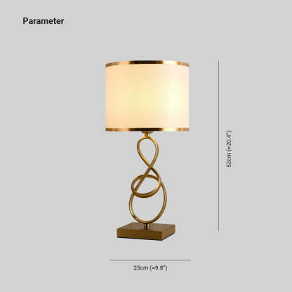 Sano Luxury Cylindrical Metal Fabric Floor Lamp