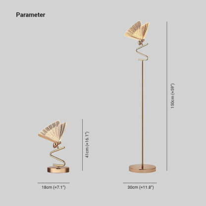 Kady Modern Butterfly Floor Table Lamp Living Room Bedroom