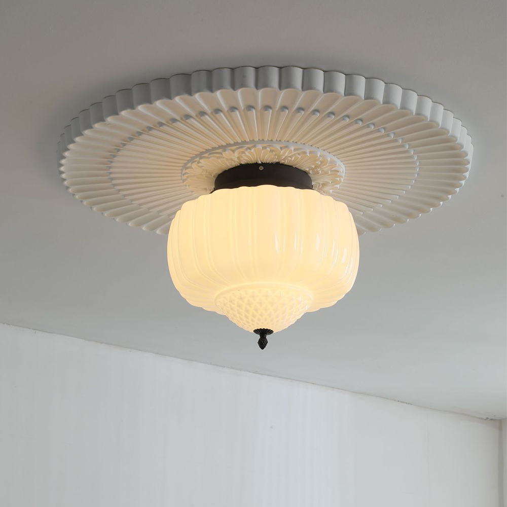 Nielsen Modern Flush Mount Ceiling Light Metal Glass Bedroom