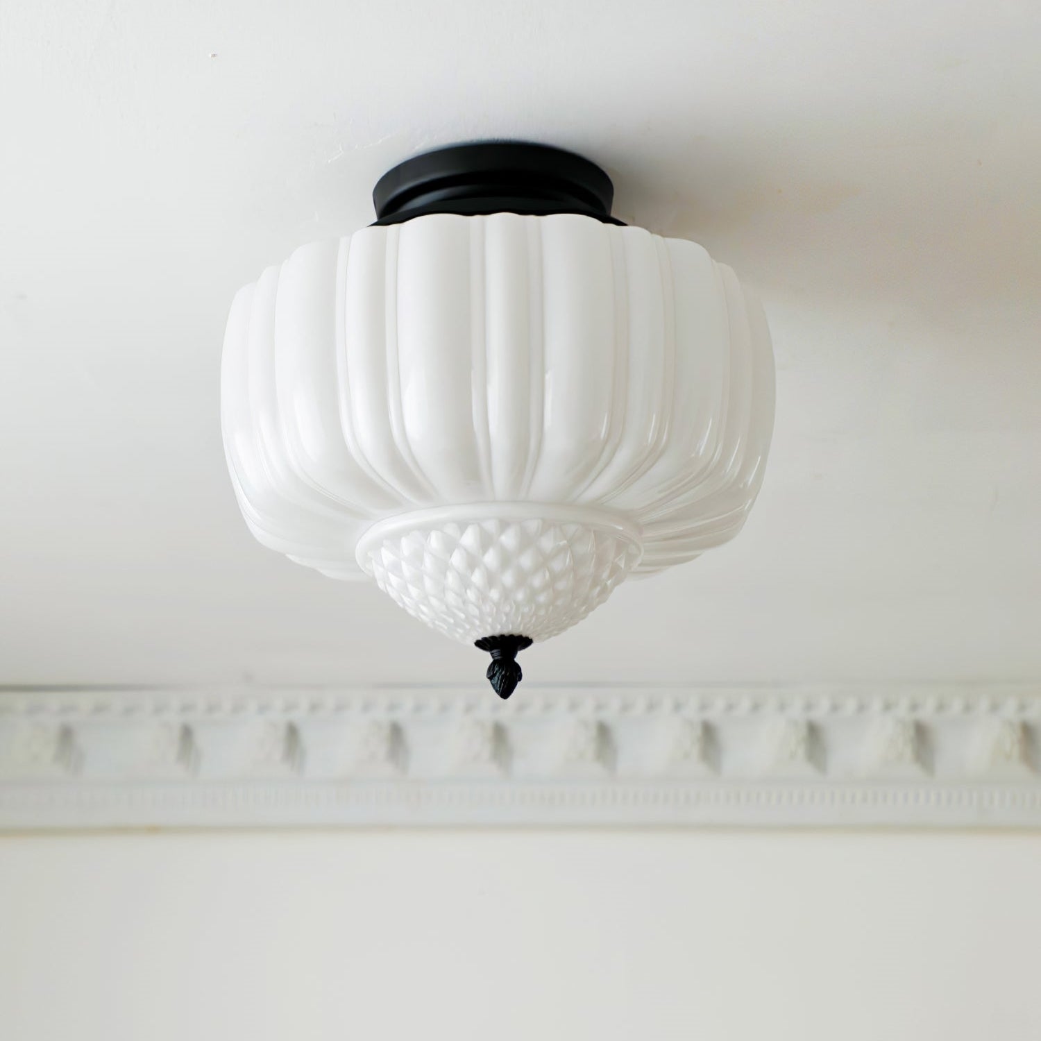 Nielsen Modern Flush Mount Ceiling Light Metal Glass Bedroom