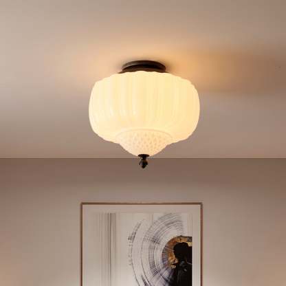 Nielsen Modern Flush Mount Ceiling Light Metal Glass Bedroom