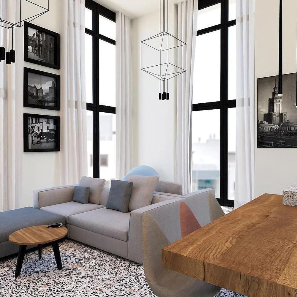 Orr Geometric Style Metal Acrylic Pendant Light Living Room Dining Room