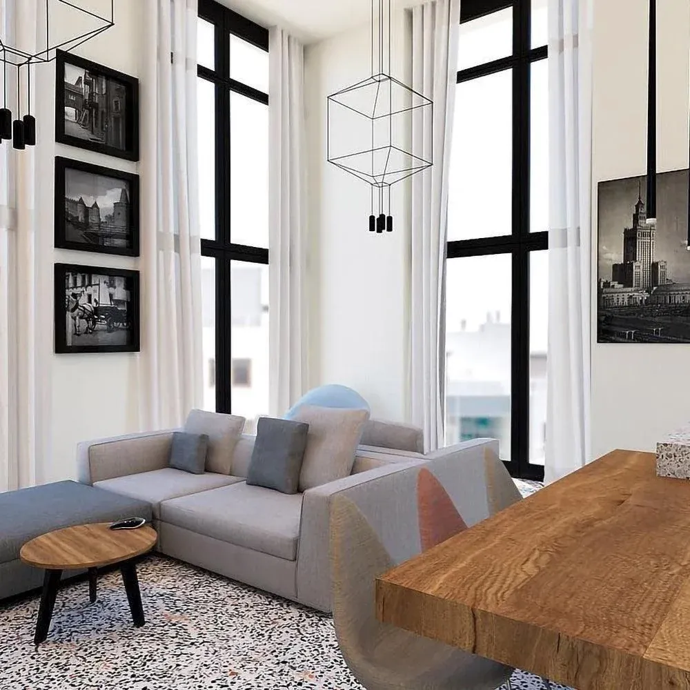 Orr Geometric Style Metal Acrylic Pendant Light Living Room Dining Room