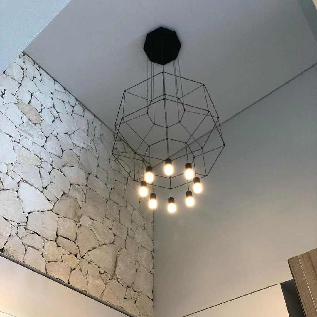 Orr Geometric Style Metal Acrylic Pendant Light Living Room Dining Room