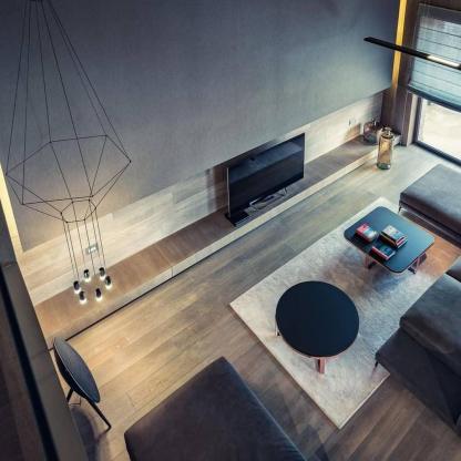 Orr Geometric Style Metal Acrylic Pendant Light Living Room Dining Room