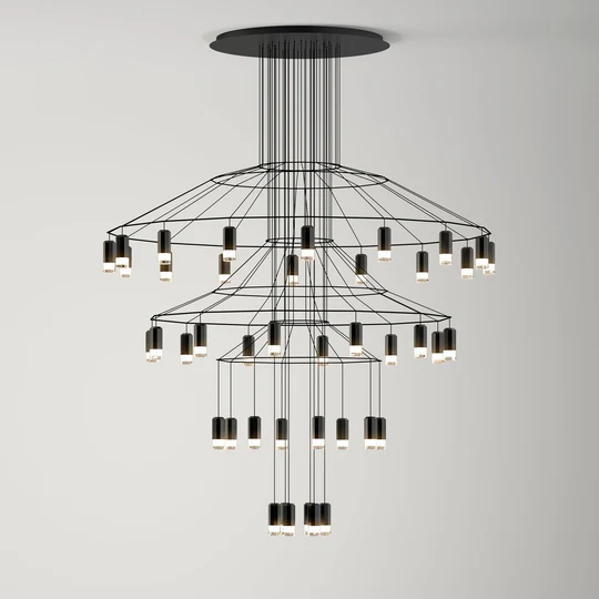 Marilyn Modern Luxury Lines Chandelier Living Room
