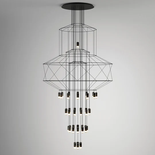 Marilyn Modern Luxury Lines Chandelier Living Room