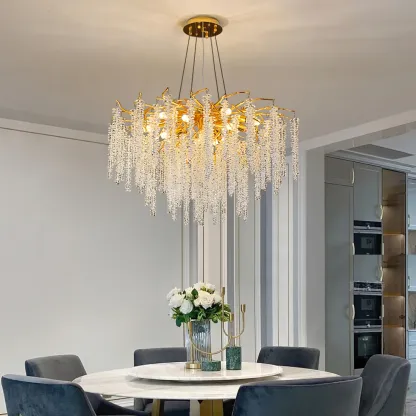 Marilyn Gorgeous Nordic Metal Glass Chandelier Living Room Dining Room