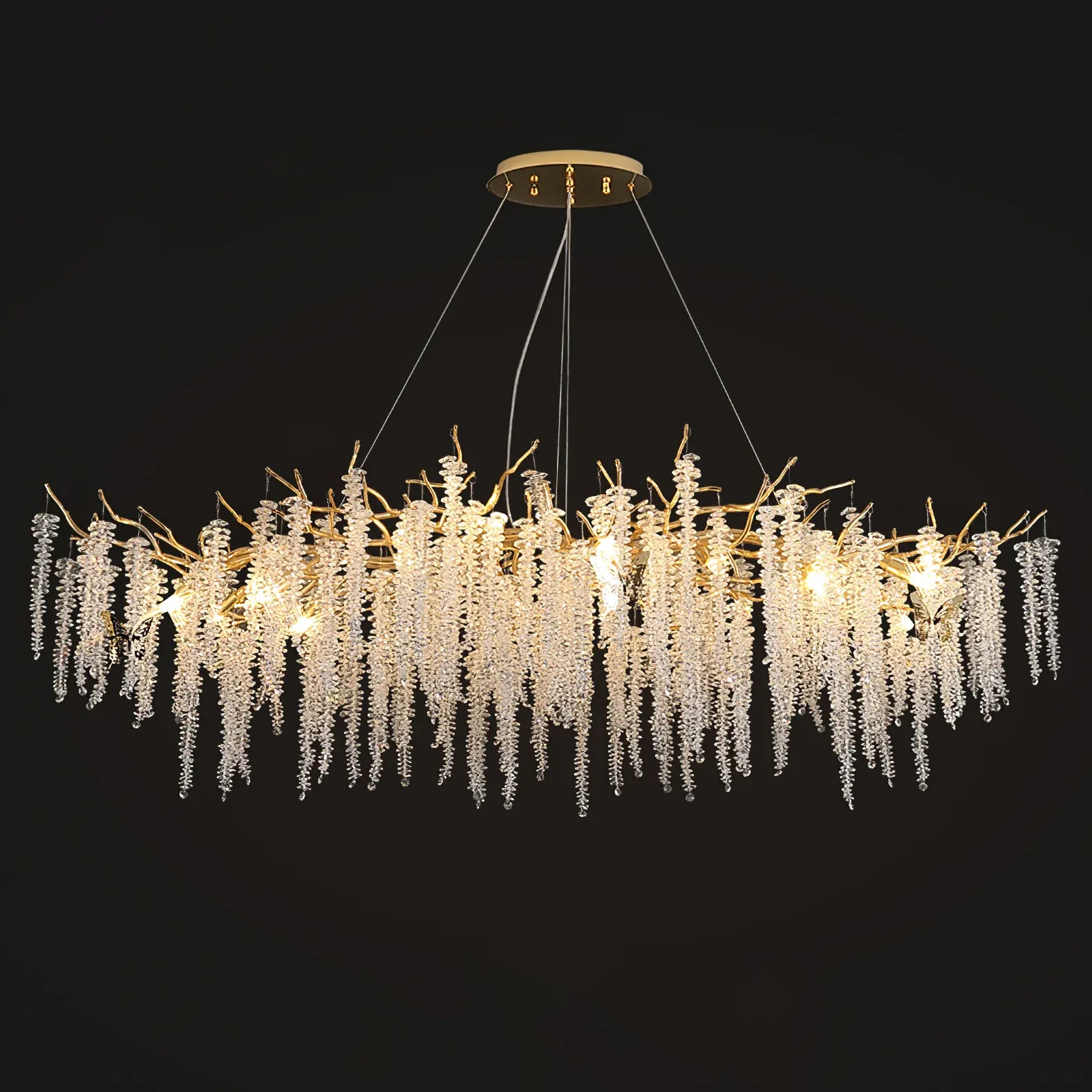 Marilyn Gorgeous Nordic Metal Glass Chandelier Living Room Dining Room