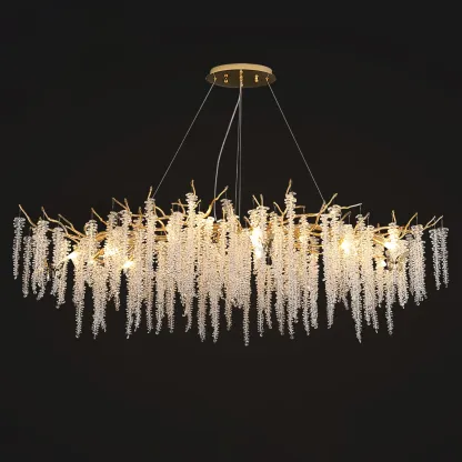 Marilyn Gorgeous Nordic Metal Glass Chandelier Living Room Dining Room