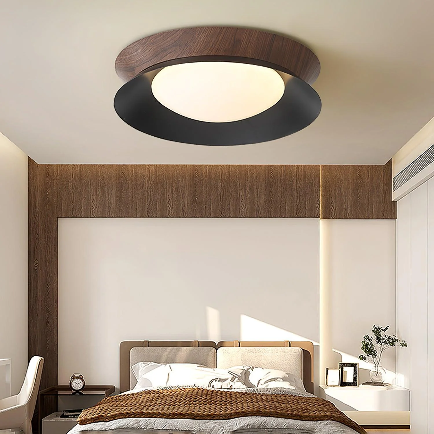 Muto Modern Round Metal Acrylic Ceiling Light Bedroom