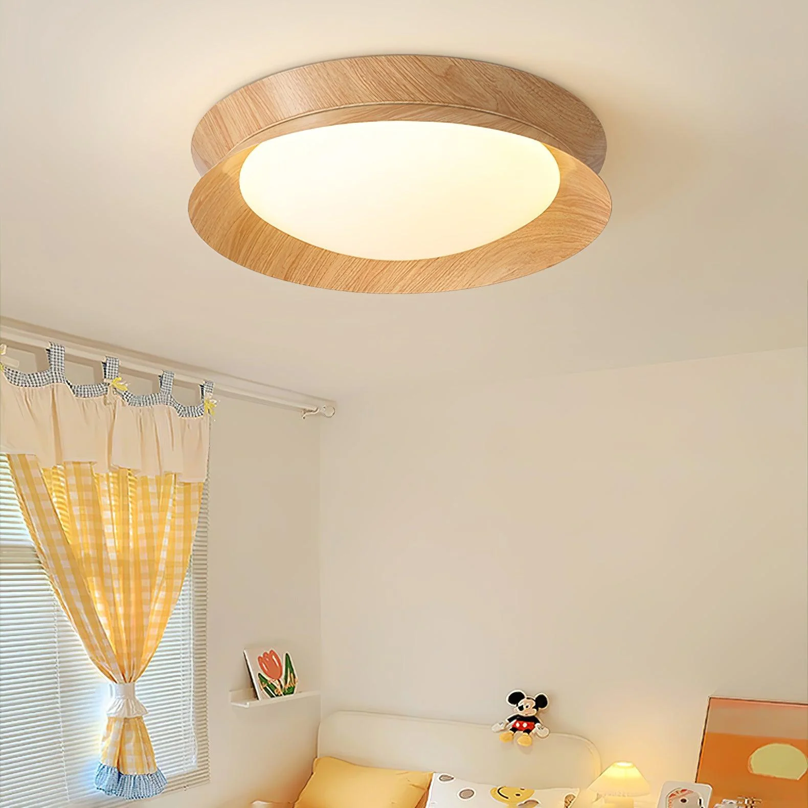 Muto Modern Round Metal Acrylic Ceiling Light Bedroom
