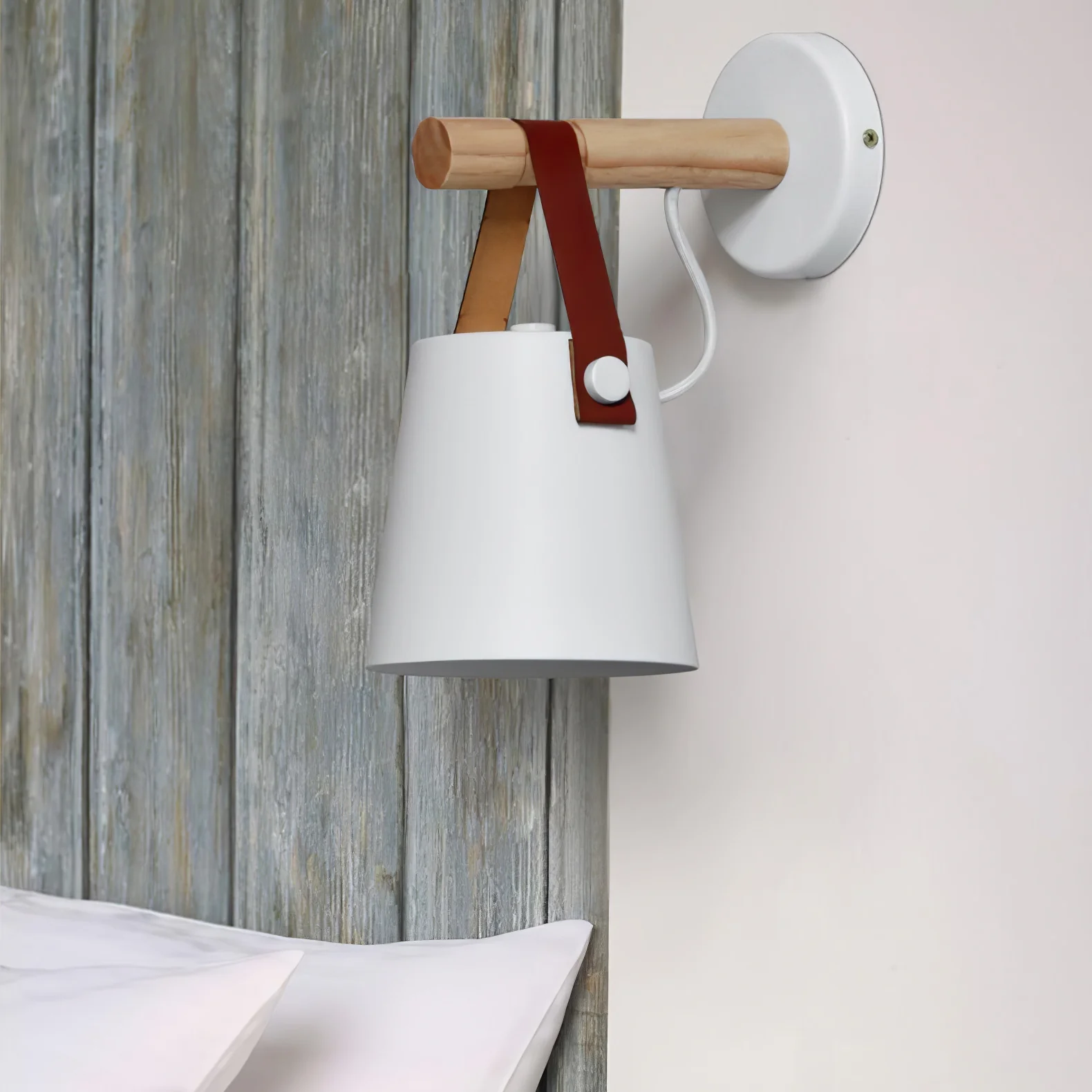 Ozawa Modern Conical Simplicity Wooden Wall Light Living Room