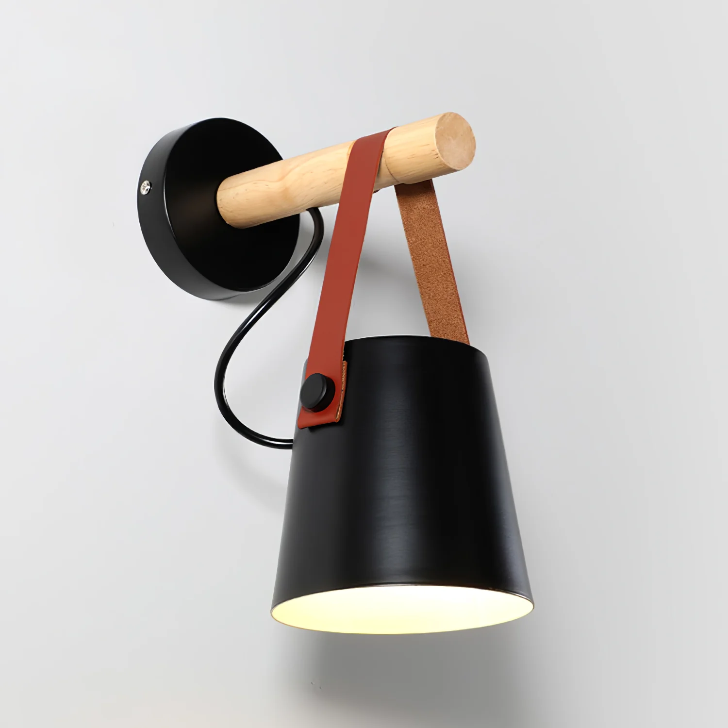 Ozawa Modern Round Simplicity Wooden Conical Wall Light