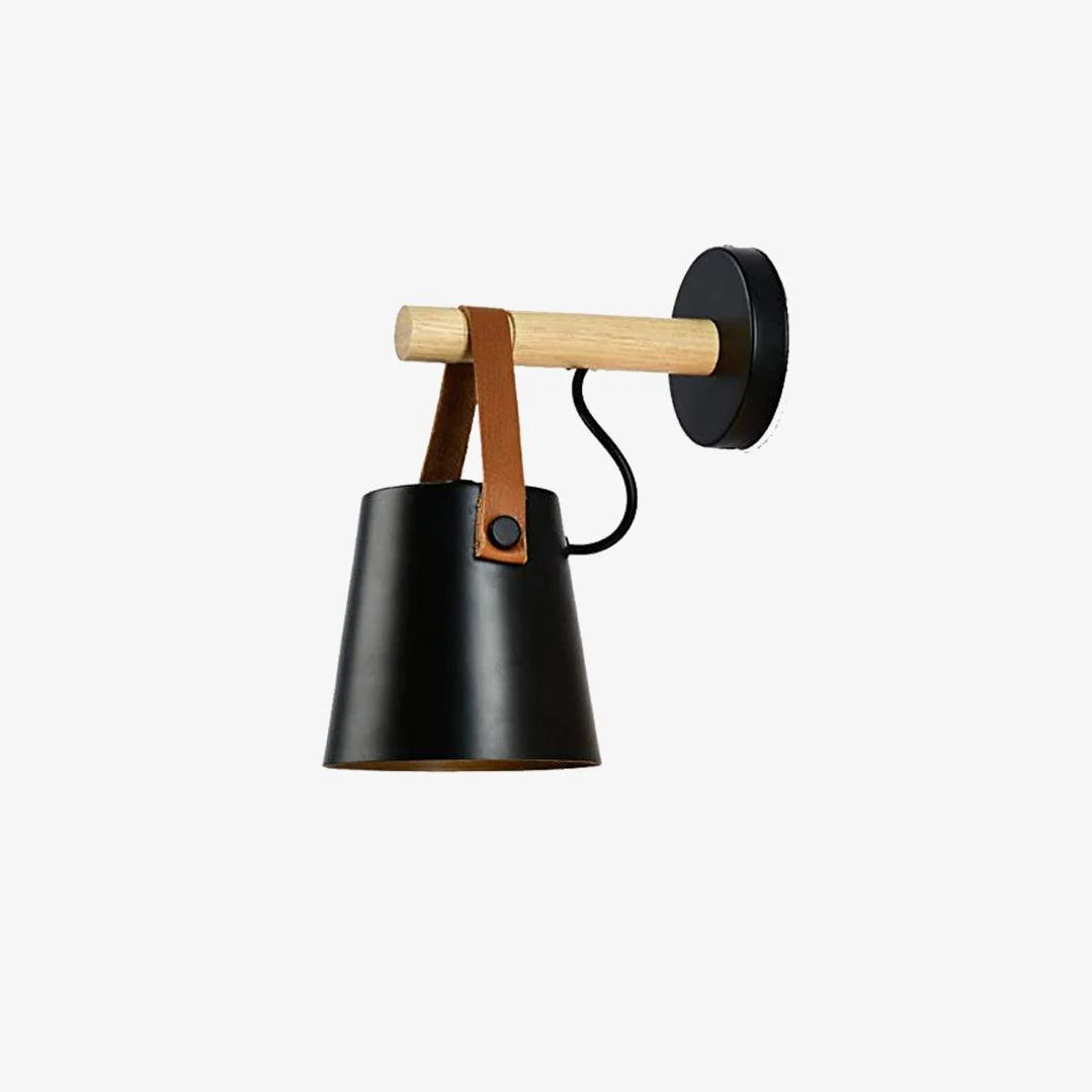 Ozawa Modern Conical Simplicity Wooden Wall Light Living Room