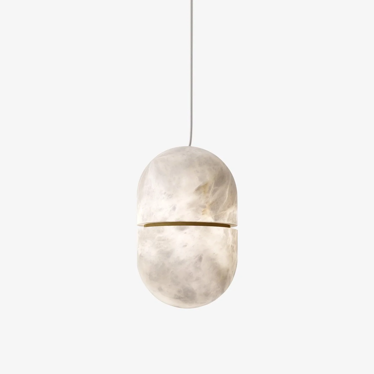 Byers Minimalism Urban Metal Alabaster Pendant Light Hallway Living Room