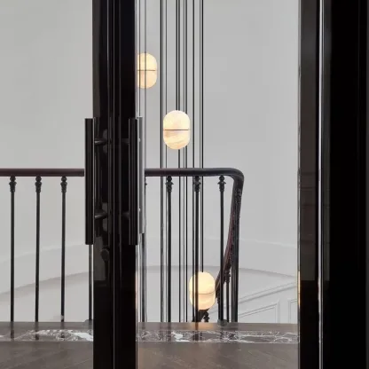 Byers Minimalism Urban Metal Alabaster Pendant Light Hallway Living Room