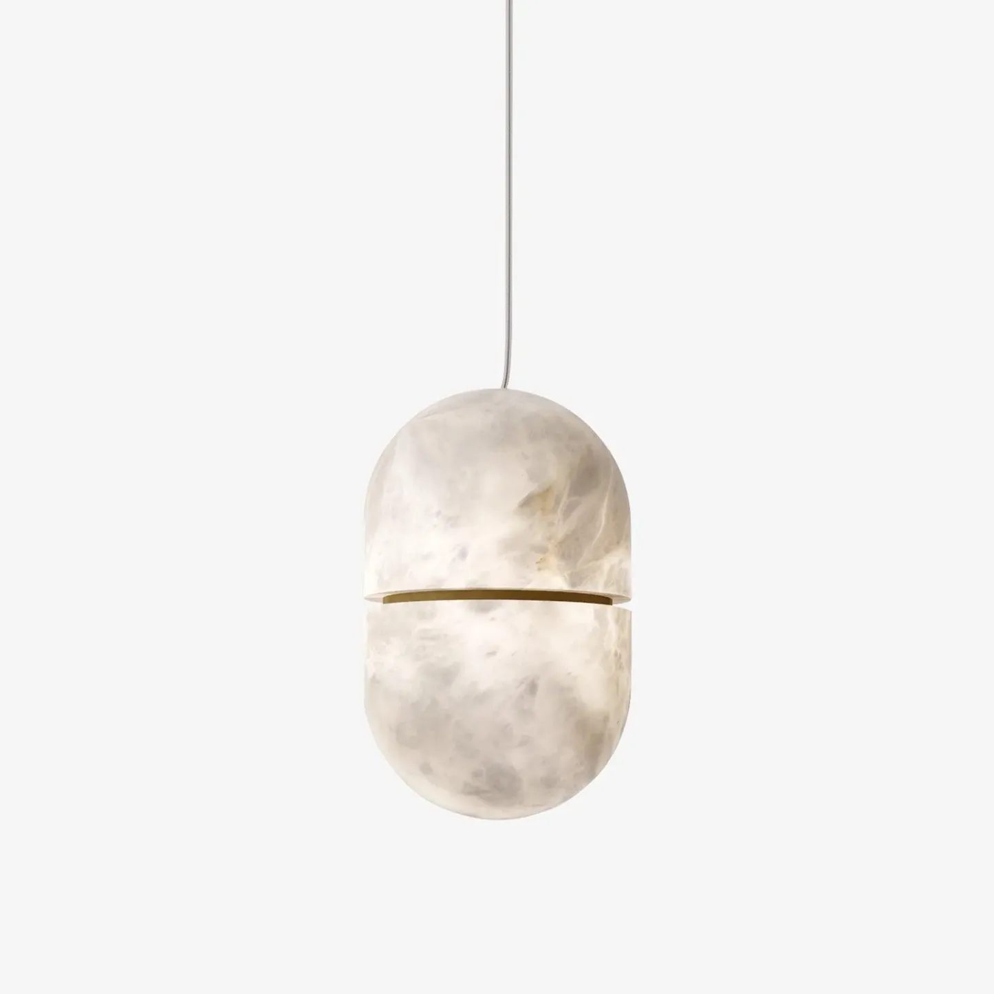 Byers Minimalism Urban Metal Alabaster Pendant Light Hallway Living Room