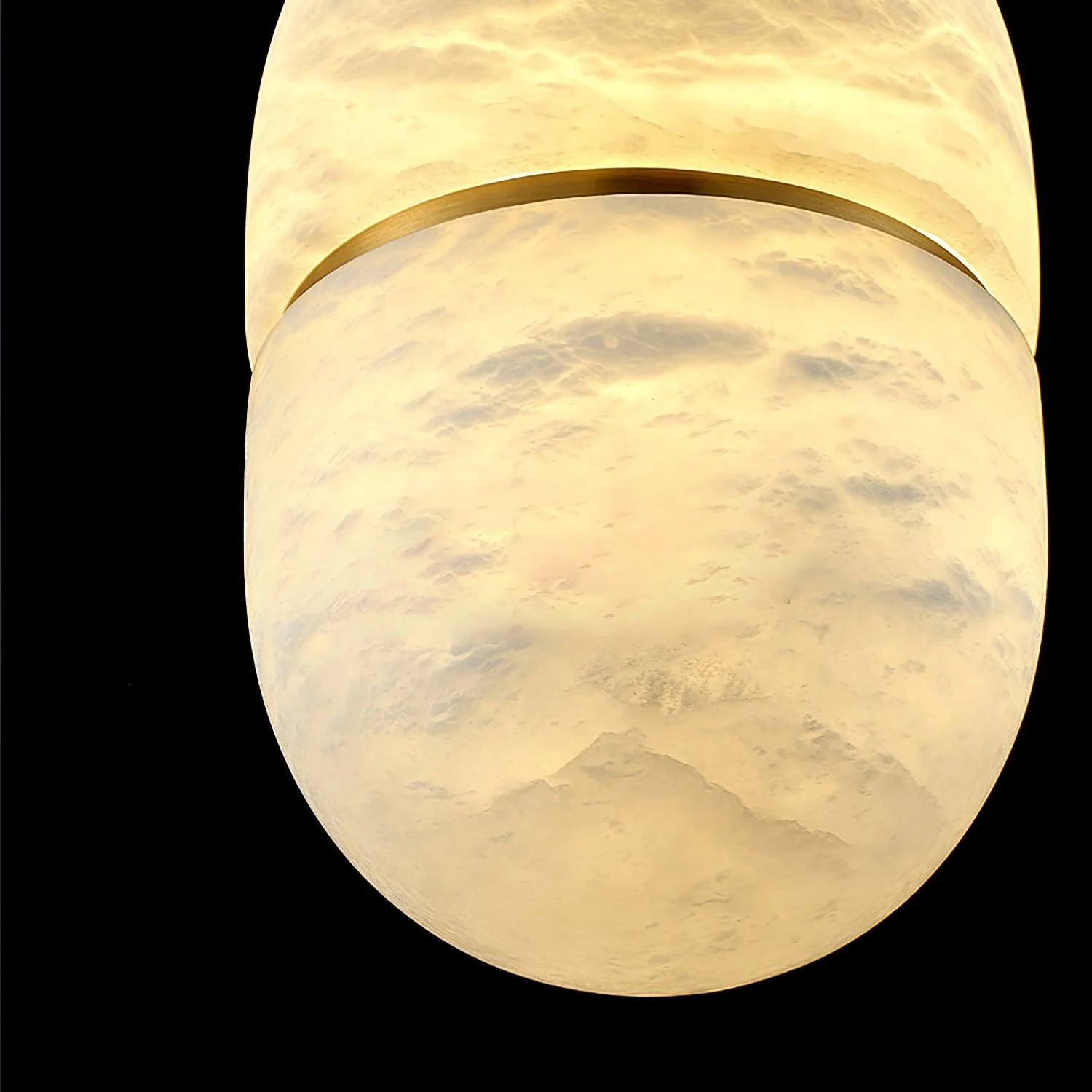 Byers Ellipsoidal Urban Metal Alabaster Pendant Light Hallway Living Room