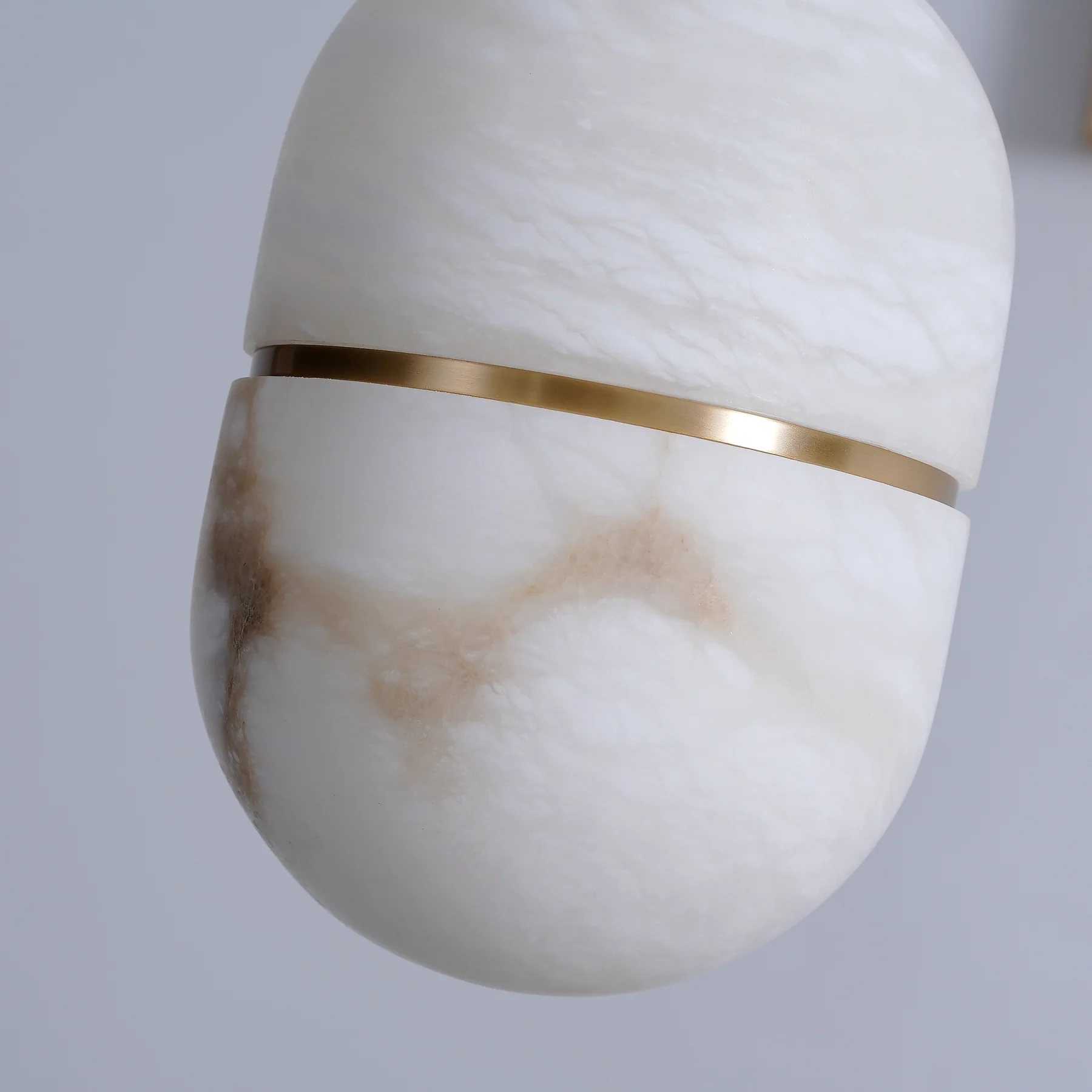 Byers Minimalism Urban Metal Alabaster Pendant Light Hallway Living Room