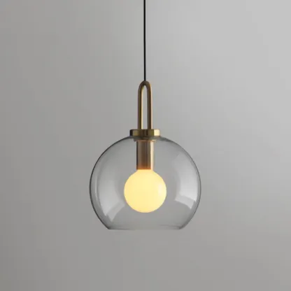 Hailie Modern Round Glass Pendant Light Bedroom Hallway Living Room