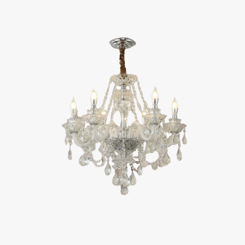 chandelier シェルフ French Crystal Metal Chandelier Living Room Dining Room | Las Sola