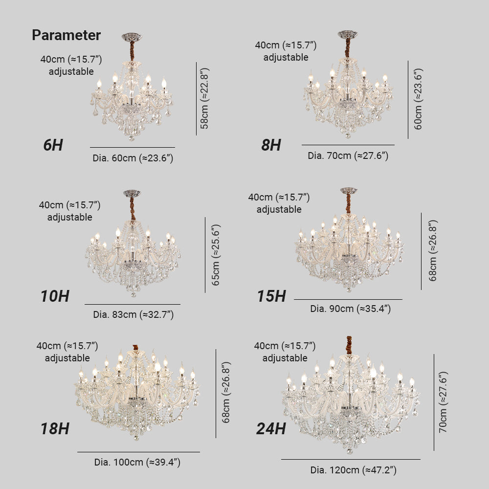 French Crystal Metal Chandelier Living Room Dining Room | Las Sola