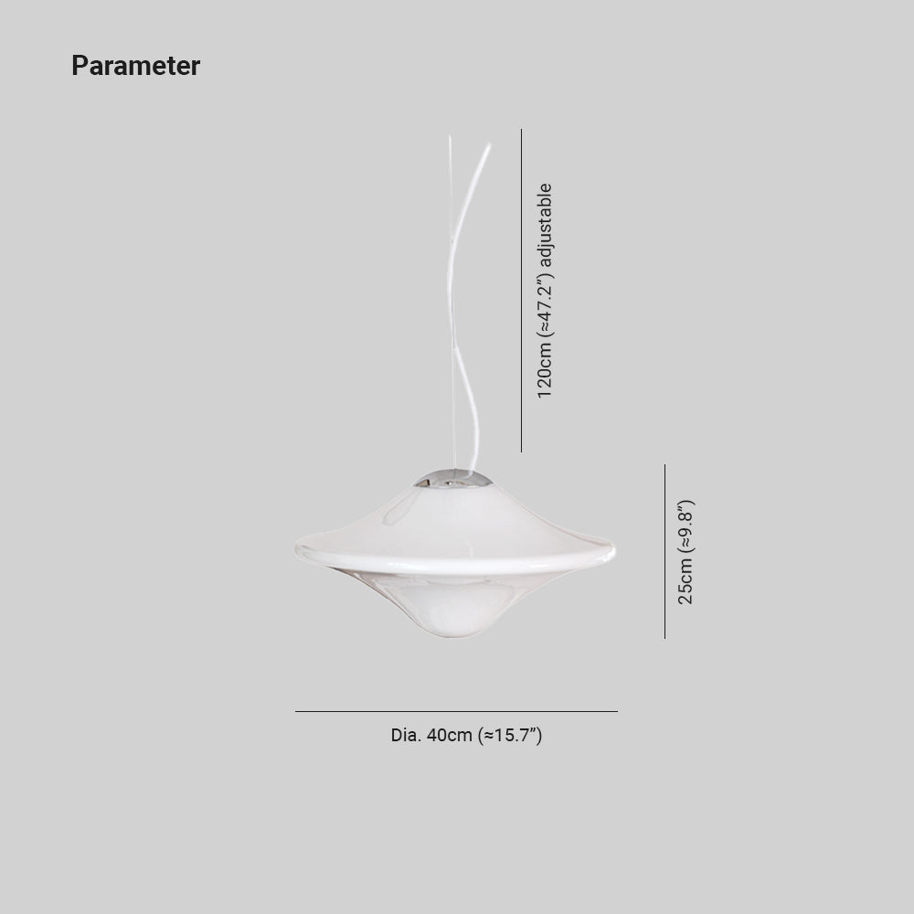 Hailie Modern UFO Metal Glass LED Pendant Light Study Bedroom