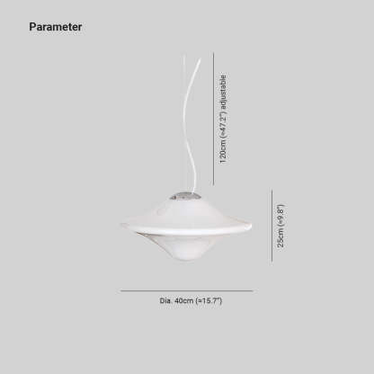 Hailie Modern UFO Metal Glass LED Pendant Light Study Bedroom