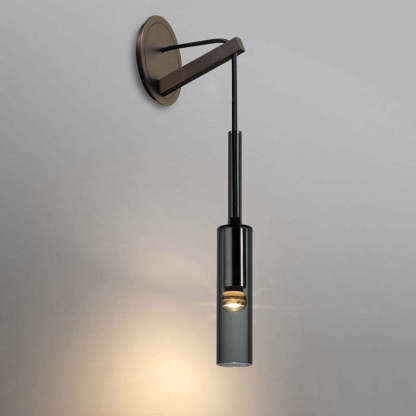 Sanna Modern Black Glass  Streamlined Pendant light/Wall Lamp