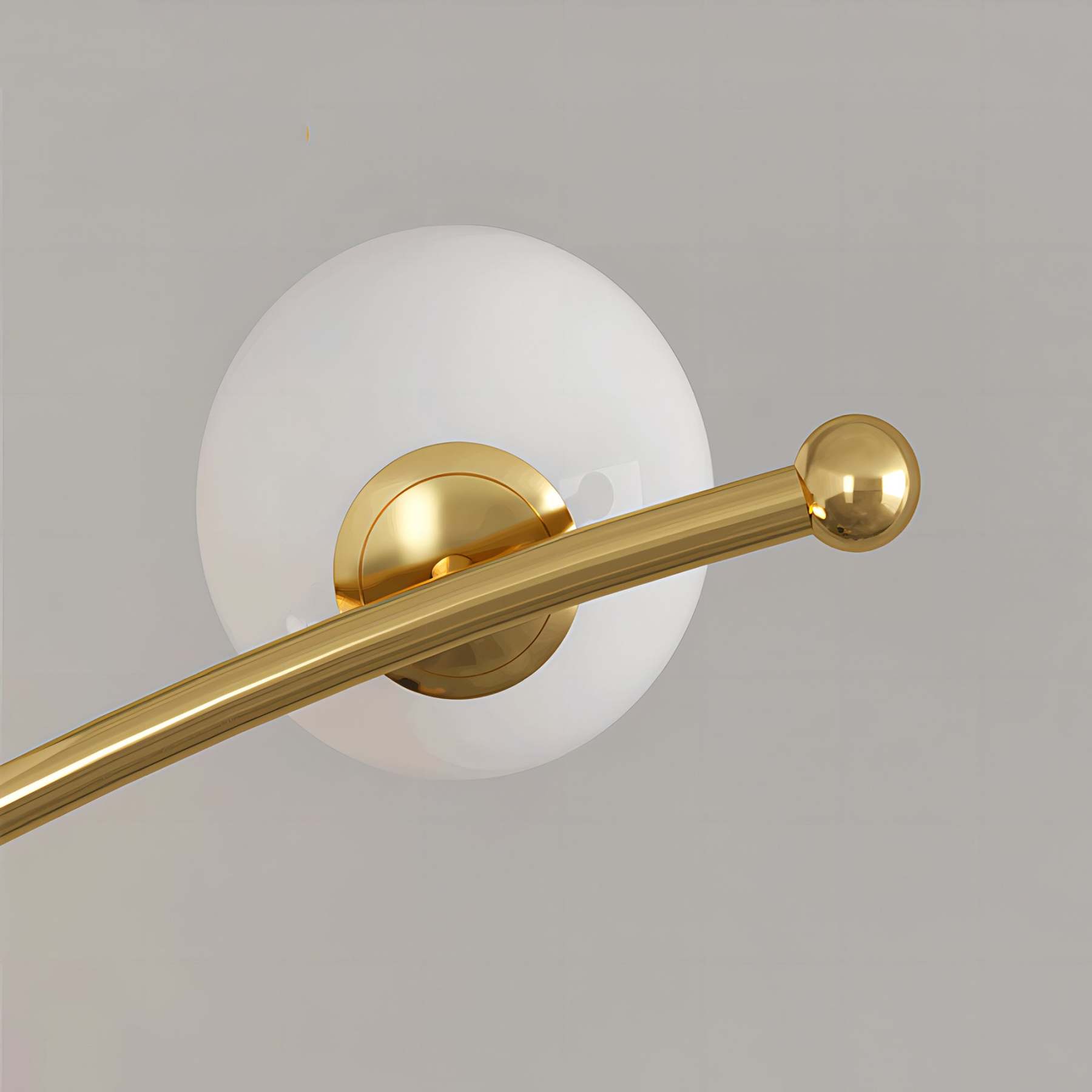 Valentina Modern Arc Multi Head Bubble Floor Lamp Black/Gold